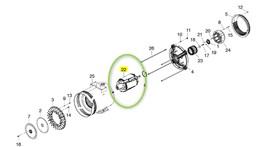 [GM72453] ROTOR ASSEMBLY cod. GM72453